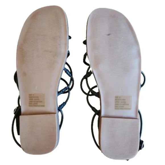 NWT In Box Black Farylrobin "Faryl" Strappy Sandals Size 8 - Picture 6 of 6